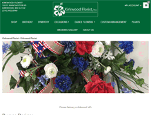 Tablet Screenshot of kirkwoodflorist.com